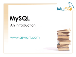 MySQL - asyrani.com