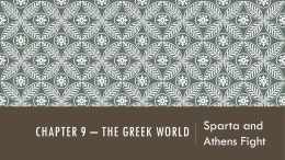 Chapter 9, Section 2 (Sparta and Athens) PowerPoint