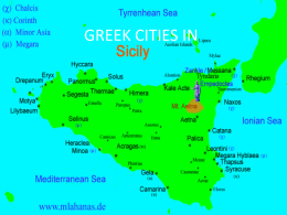GREEK CITIES IN SICILY