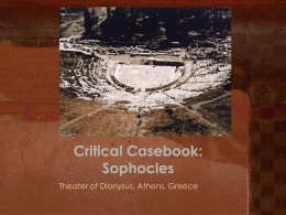 Critical Casebook: Sophocles - Chicago High School for Agricultural