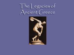 The Legacies of Ancient Greece - Elizabethtown Area School