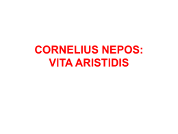 CORNELIUS NEPOS: VITA ARISTIDIS