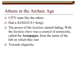 Athens in the Archaic Age - University of California, Irvine
