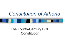 Constitution of Athens - University of Hong Kong