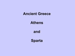 Ancient Greece Athens and Sparta
