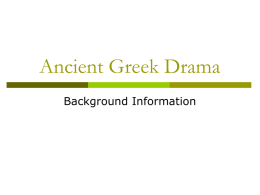 Ancient Greek Drama - Mentor High School