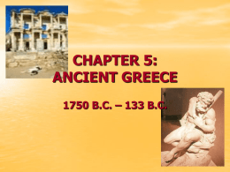 CHAPTER 5: ANCIENT GREECE
