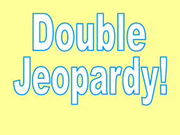 Review Double Jeopardy #1