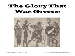 The Glory That Was Greece PowerPoint Presentation in PPT Format