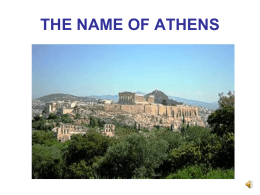 THE NAME OF ATHENS ATHENA, DONOR OF THE OLIVE TREE