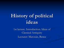 History of political ideas