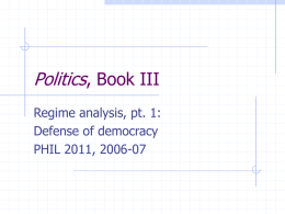 Politics, Book III