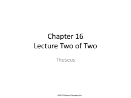The Begetting of Theseus