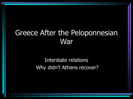 Greece After the Peloponnesian War
