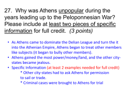 Answer Key - Golden Age, Peloponnesian War, Hellenistic Period