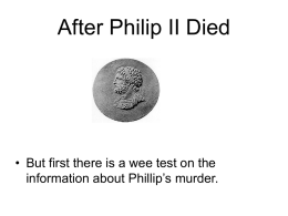 Events after Philips death
