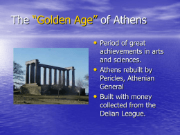 The “Golden Age” of Athens