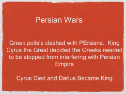 Persian Wars - Warren County Public Schools
