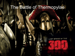 The Battle of Thermopylae - stephenspencer