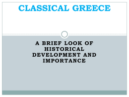 CLASSICAL GREECE & CLASSICAL ROME