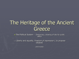 The Heritage of the Ancient Greece