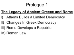 The Legacy of Ancient Greece and Rome
