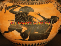 III. Greece`s Golden Age