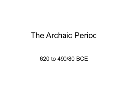 The Archaic Period