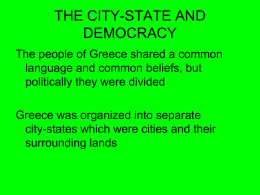 THE CITY-STATE AND DEMOCRACY_SPARTA AND ATHENS