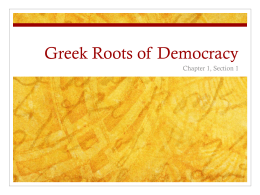 Greek Roots of Democracy