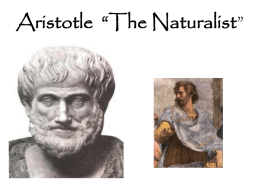 Aristotle “The Naturalist - 3rdgrade-libertyschool