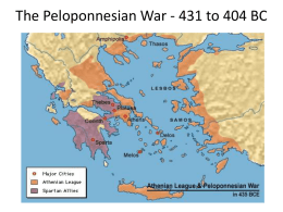 The Peloponnesian War 431 to 404 BC