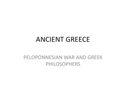 ANCIENT GREECE - Mr. Sager World History