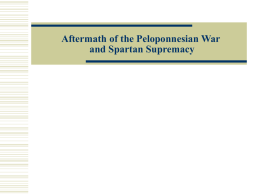 Aftermath of the Peloponnesian War and Spartan