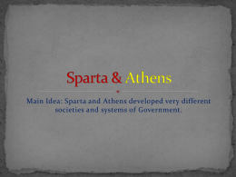 Sparta`s Three Social Groups