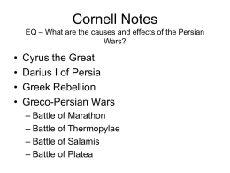9.1 Cornell Notes on the Persian Wars