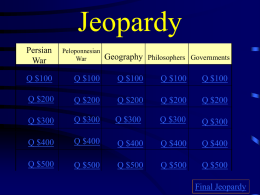 Jeopardy - Mr. Liotta