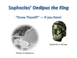 Sophocles* Oedipus the King