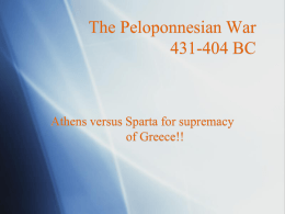 PowerPoint Presentation - The Peloponnesian War 431