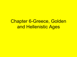 Chapter 6-Greek Culture - Alabama School of Fine Arts