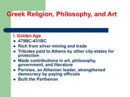 Greek Religion, Philosophy, and Art