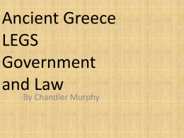 Ancient Greece LEGS Government and Law