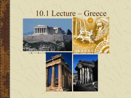 10.1 Lecture – Greece