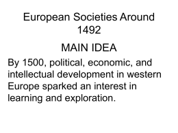 ch1_3 European Societies Around 1492