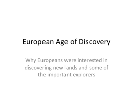 European Age of Discovery - Mr. Martin's History site