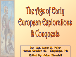 Age of Early European Explorations & Conquests