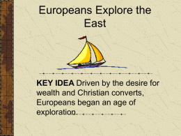 Europeans Explore the East