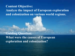European Exploration & Colonization