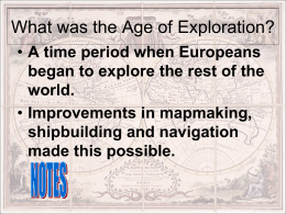 The Age of Exploration