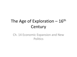 The Age of Exploration – 16th Century